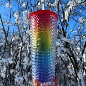 China Starbucks 2021 Valentine's Day Edition Rainbow studded straw cup